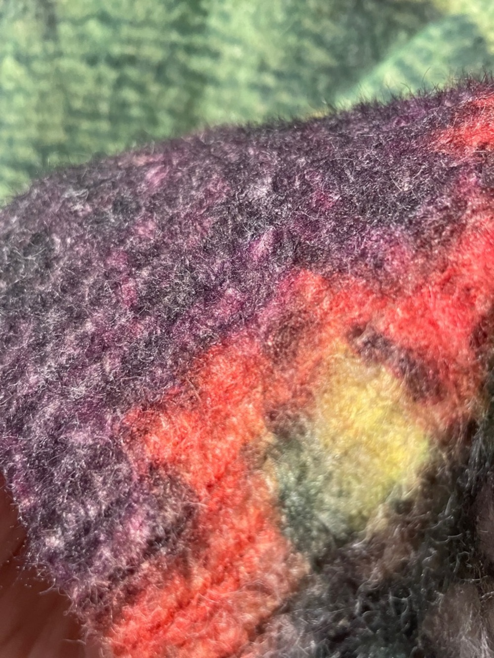 Sunset and Landscape Scene Textured Poly Soft Sweater - Picture 5 of 8